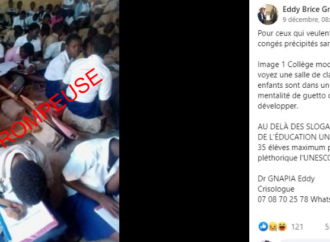 Collège KOKO Bouaké : POURQUOI CETTE PUBLICATION EST TROMPEUSE ?