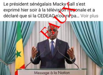 FAUX, le Président Macky Sall n’a fait aucune déclaration sur une éventuelle réouverture des frontières du Sénégal avec le Mali