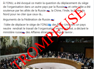 La Russie demande le transfert du siège de l’Onu – Encore une  manipulation
