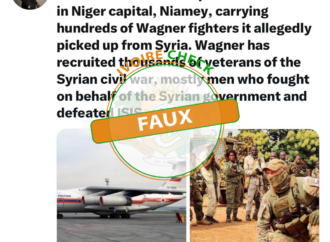 NON, l’aéronef  russe immatriculé RA-76845 n’a pas atterri au Niger mais plutôt au Mali