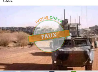 Faux, ces véhicules ne font pas partie du convoi de l’armée malienne qui se dirigeait vers Kidal