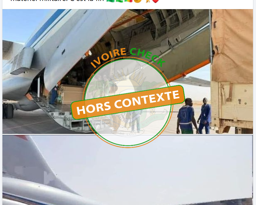 Non, ces deux images montrant l’arrivée de matériel militaire à Ouagadougou   sont Hors Contexte