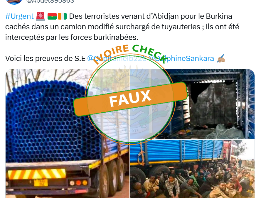 FAUX : Aucune de ces images n&rsquo;a un lien avec  l’arrivée des terroristes  d’Abidjan pour le Burkina Faso