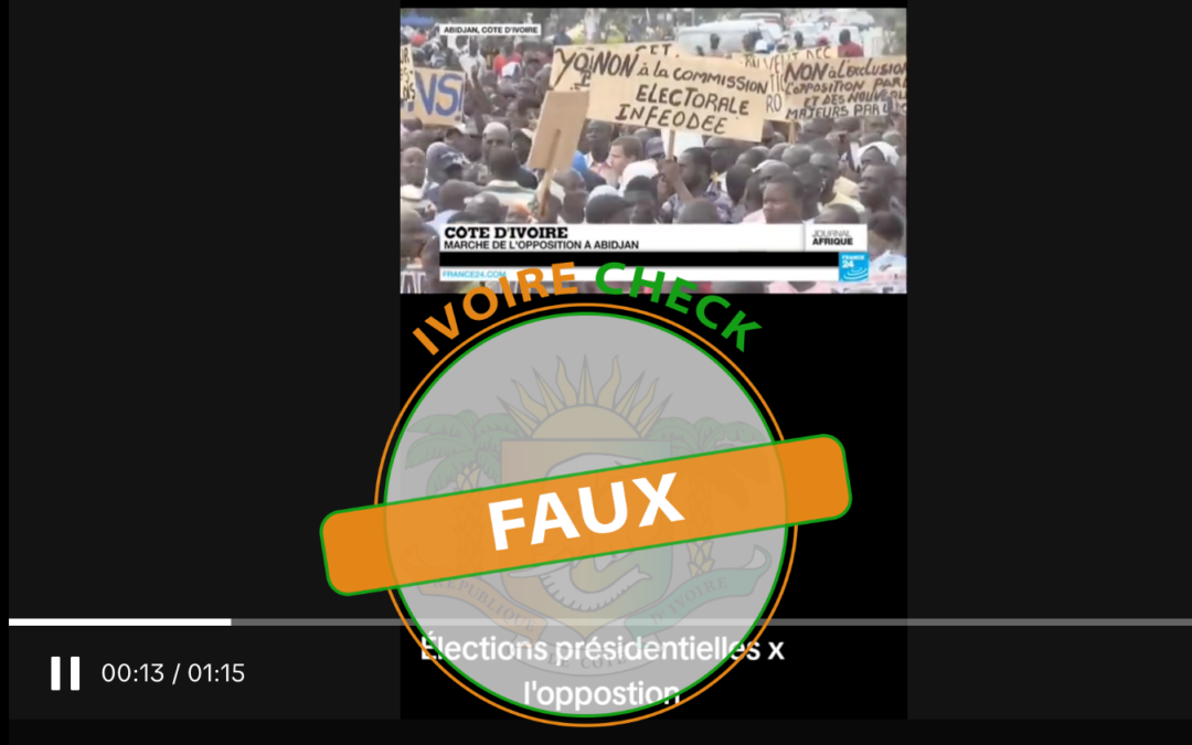CONTEXTE MANQUANT : Cette vidéo de manifestation en Côte d’Ivoire ne date pas de 2025