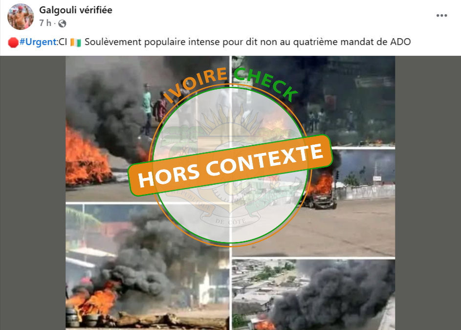 HORS CONTEXTE : Ces images n’ont aucun lien avec les récents événements en Côte d’Ivoire
