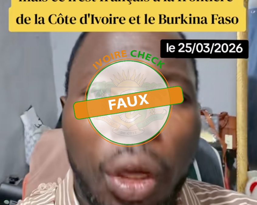 Non , Cette image ne montre pas des mercenaires français à la frontière Côte d’Ivoire – Burkina Faso