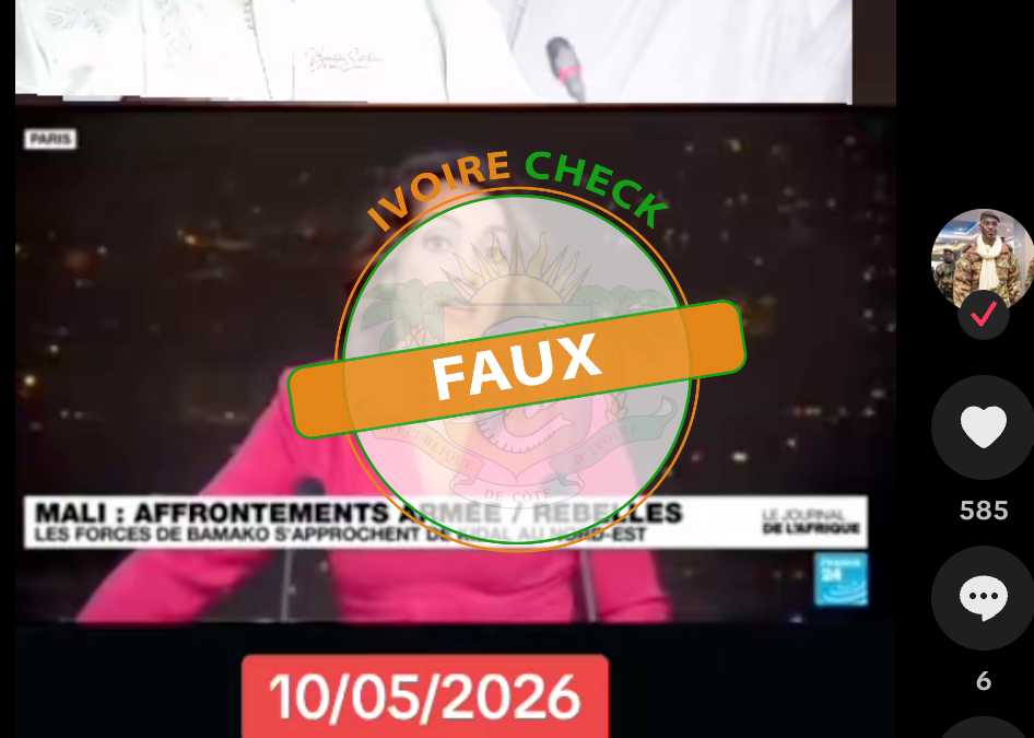 FAUX, cette vidéo ne montre pas la decouverte de cinq corps parmi les groupes armés détenant la carte professionnelle ivoirienne, le 25 avril 2026 au Mali